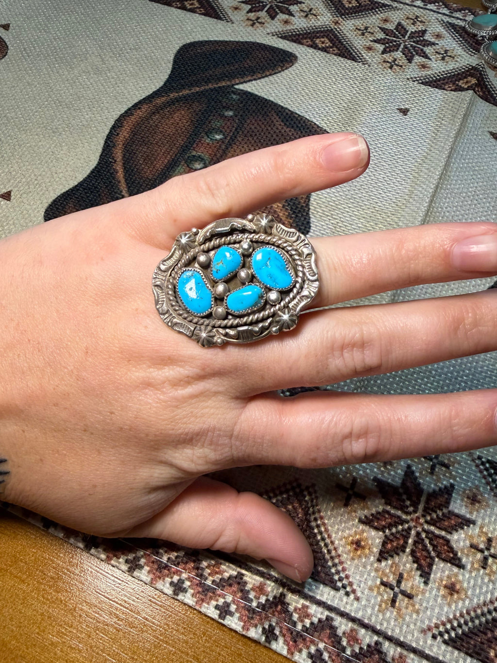 Navajo Made Chunky Turquoise Ring