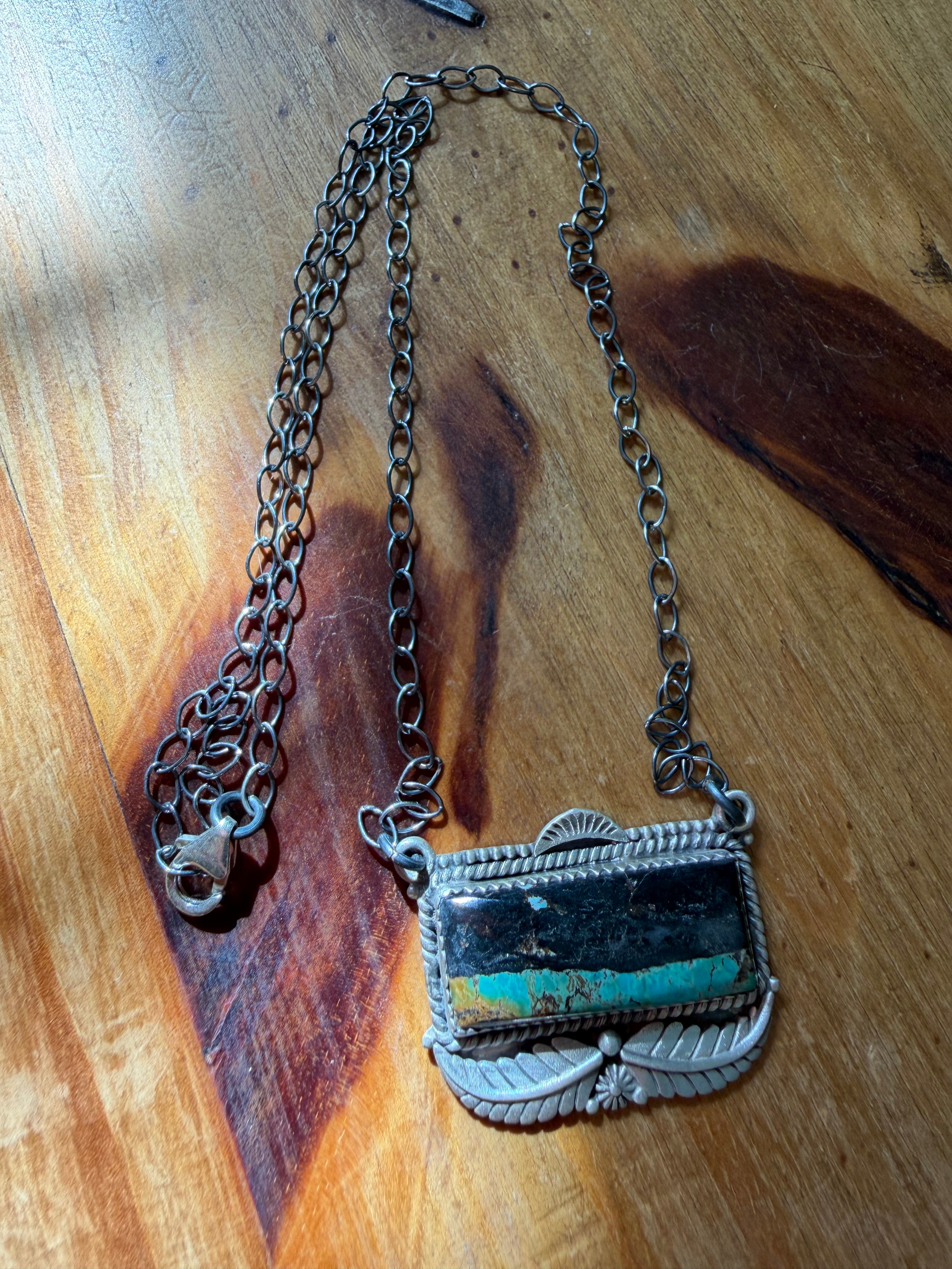 Blackjack Turquoise Bar Necklace