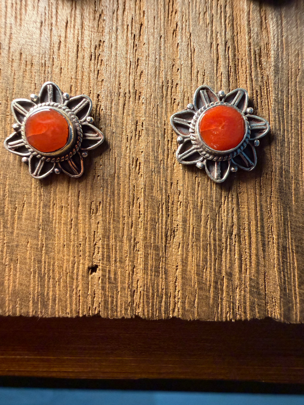 Small Coral Studs
