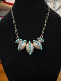 Navajo Monica Smith 5 Pearl Turquoise Necklace