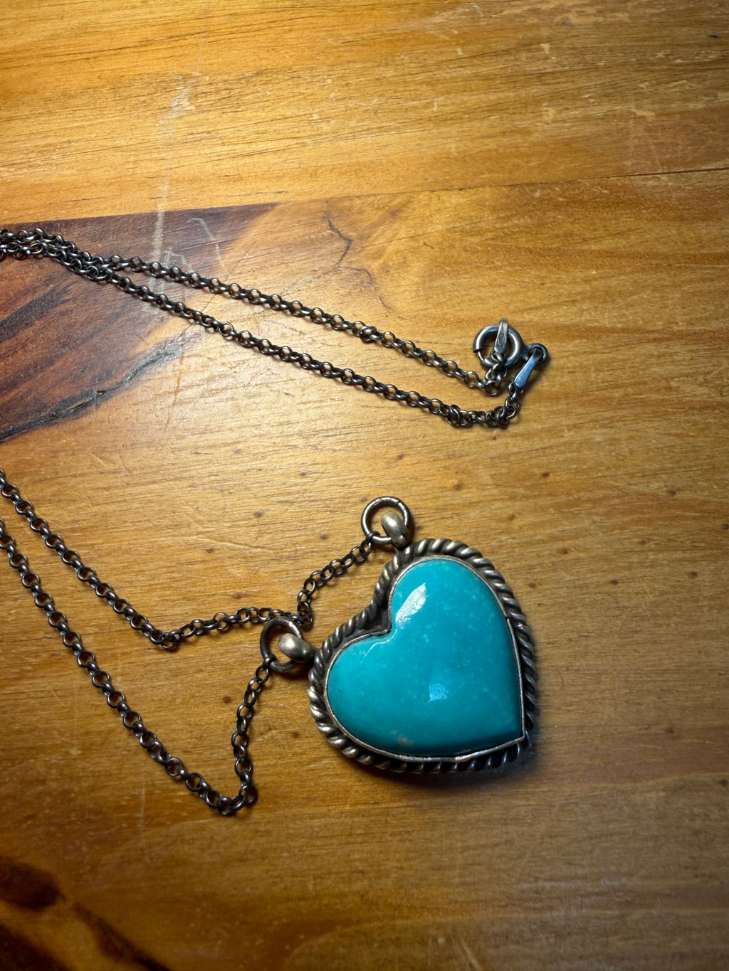 Larson Chee Navajo Turquoise Heart Necklace