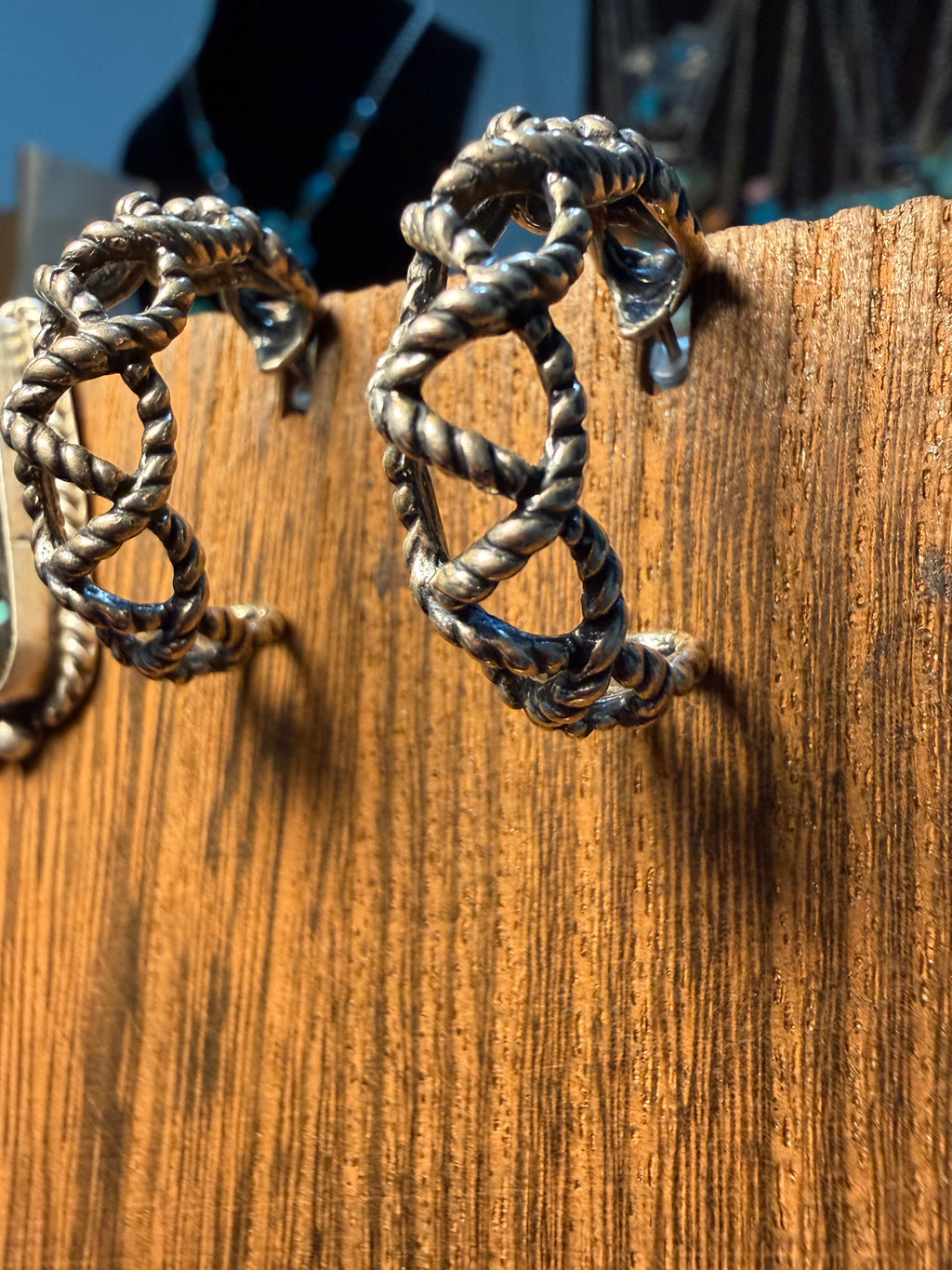 Twisted Rope Sterling Silver Hoops