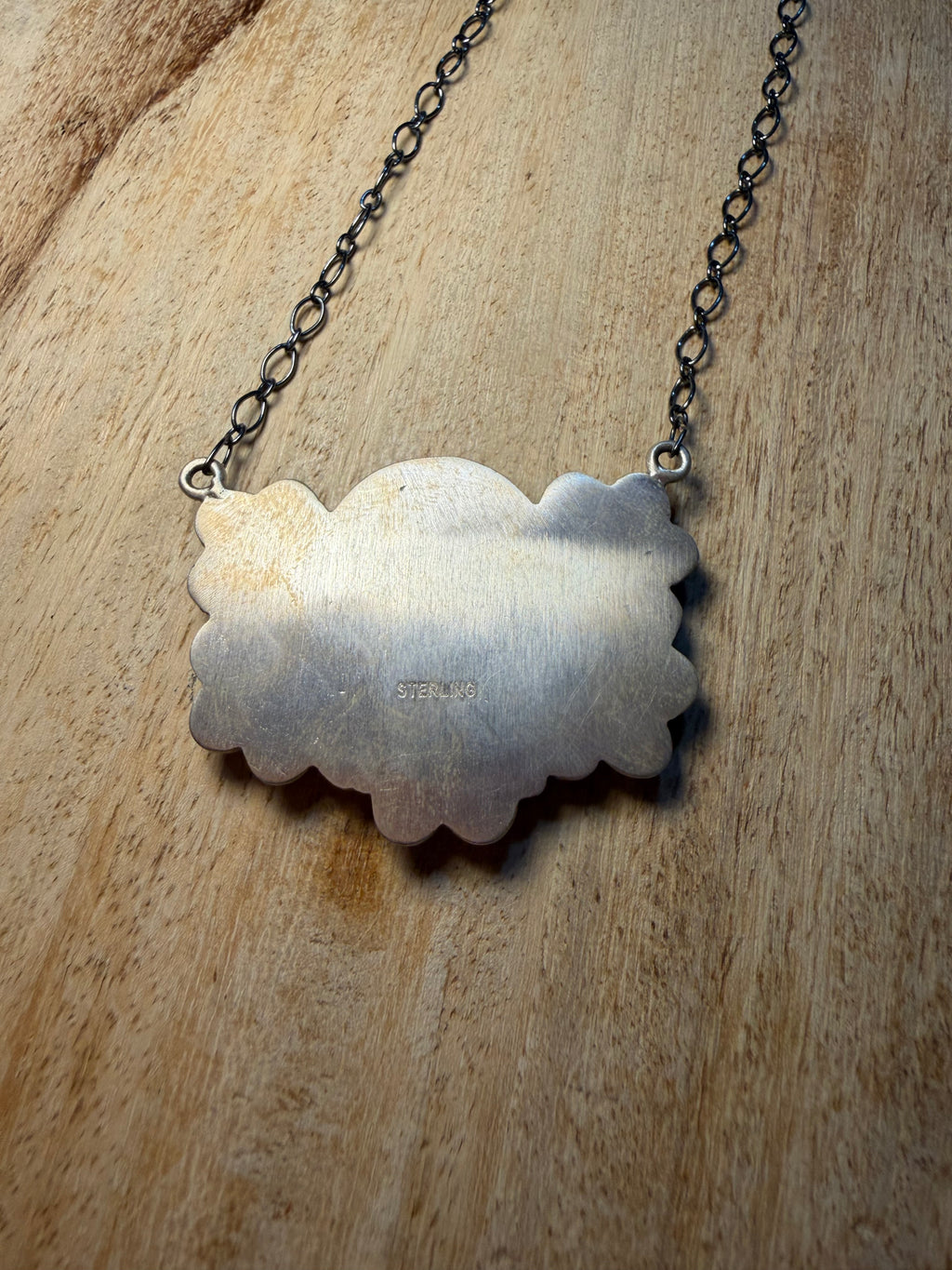 Large Blue Moon Turquoise Cluster Necklace
