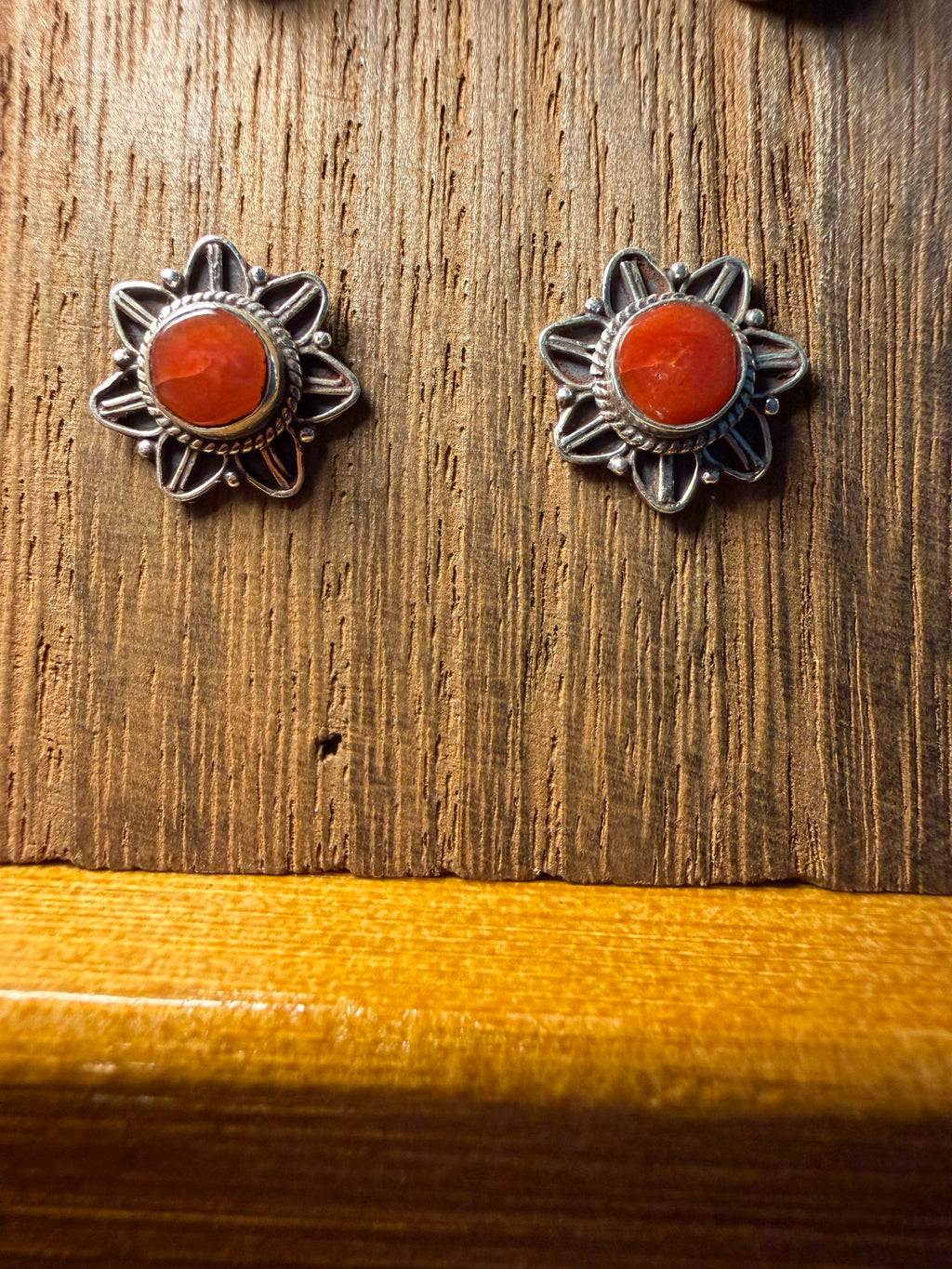 Small Coral Studs