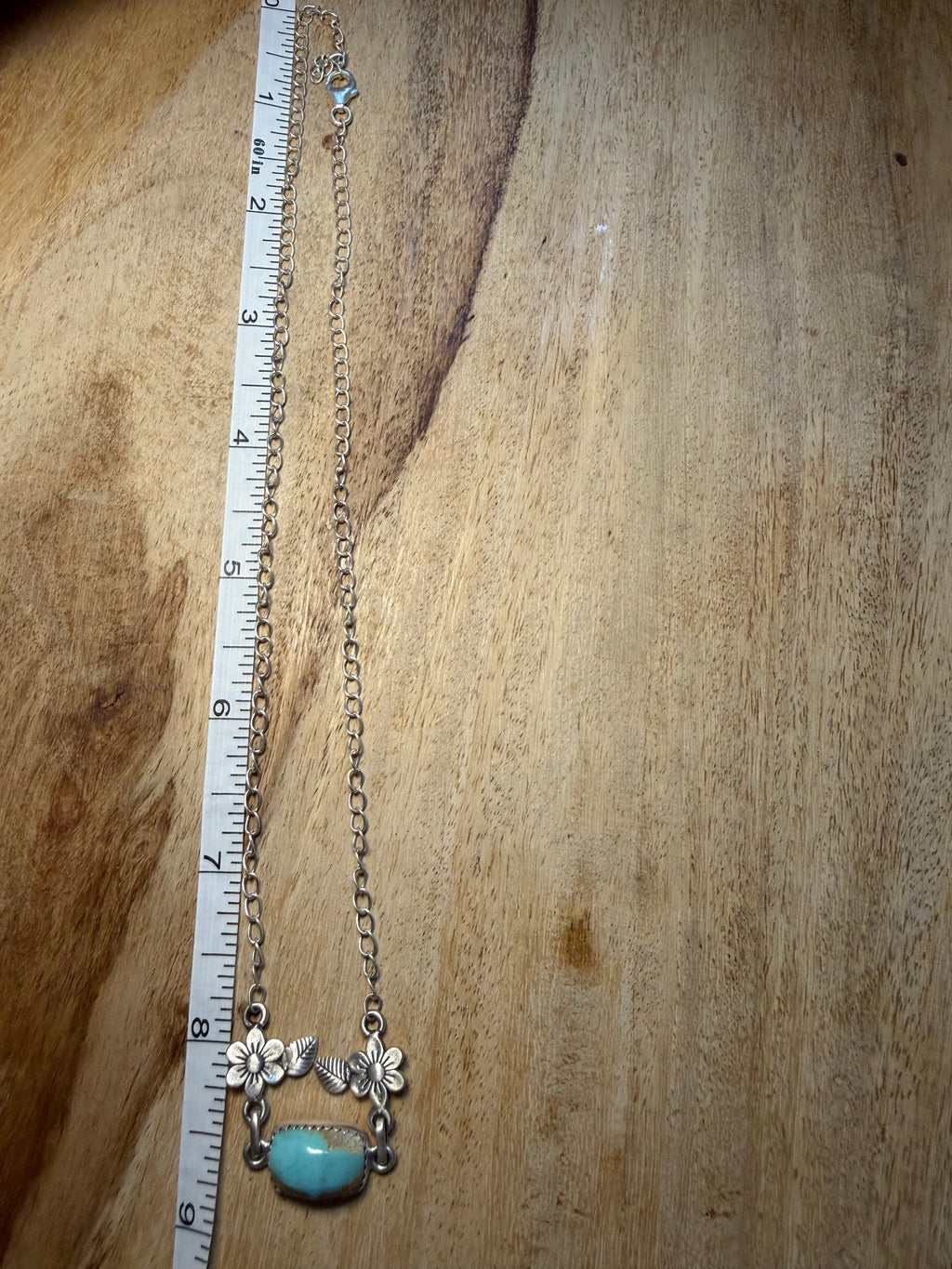 Royston Turquoise Dainty Flower Necklace