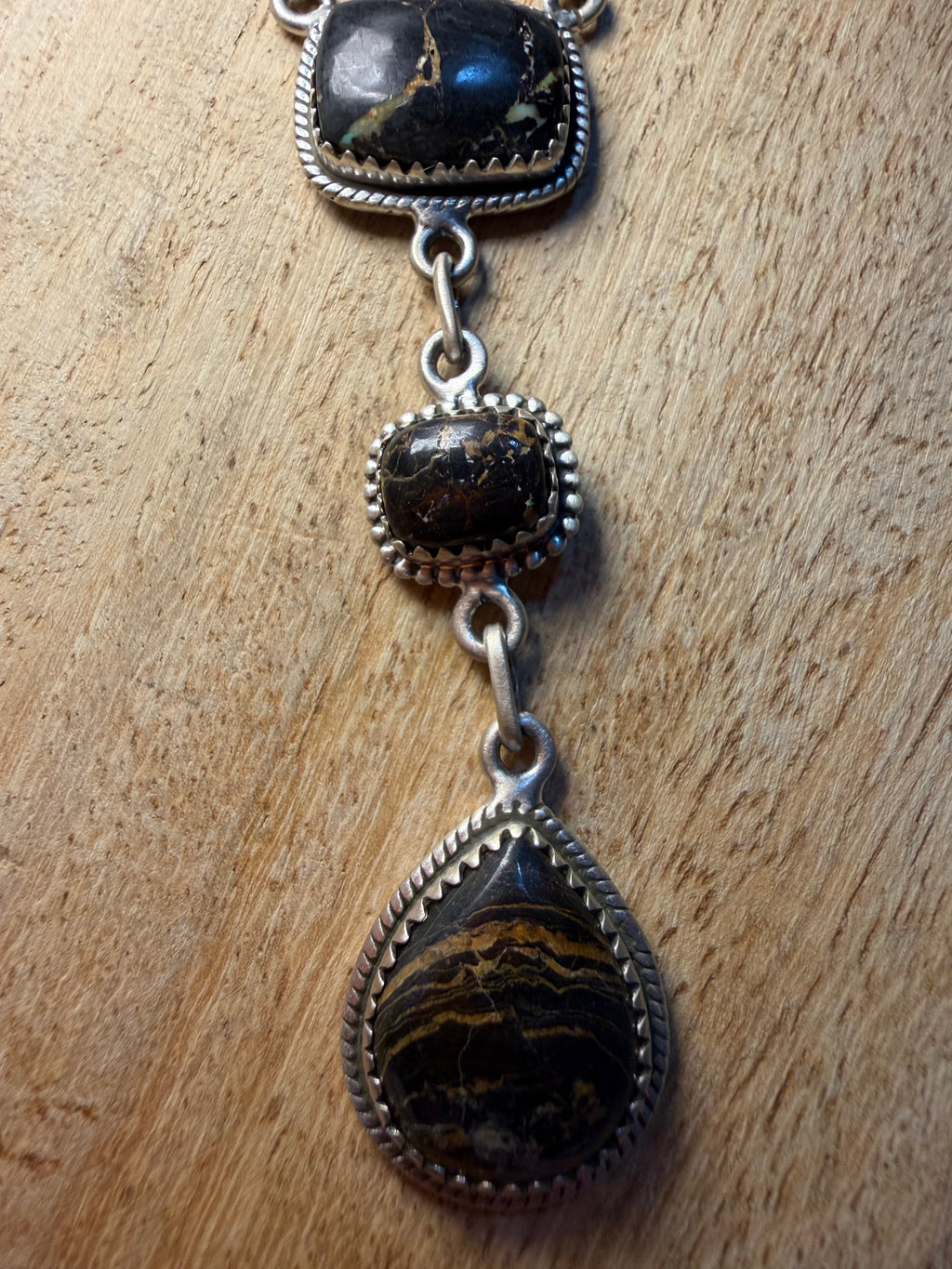 Blackjack Turquoise Lariat Necklace