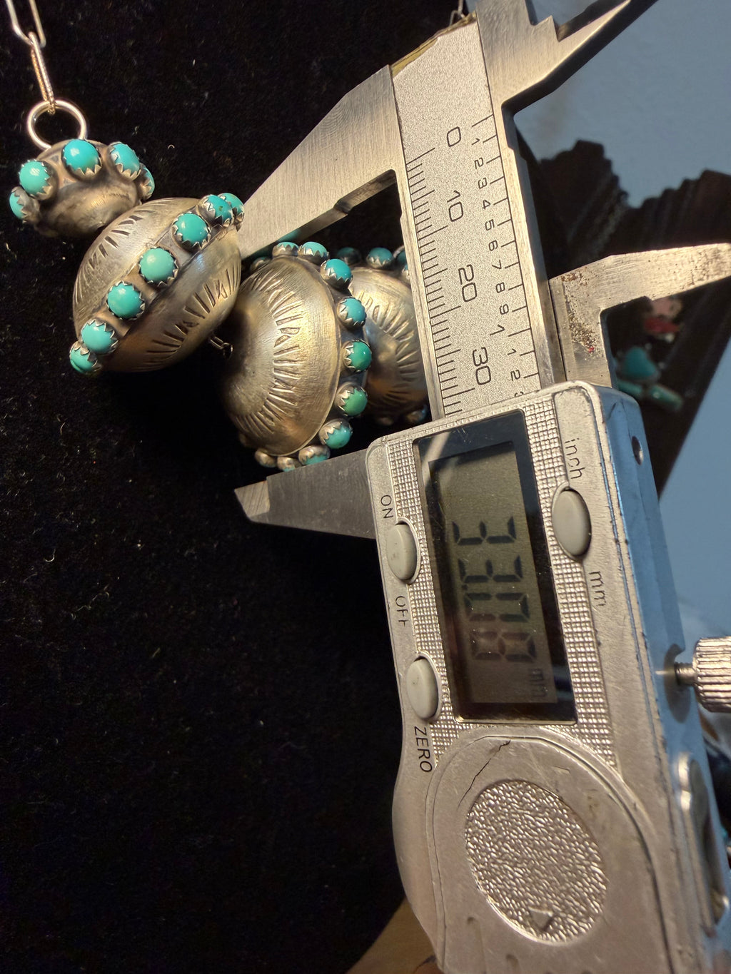 Navajo Monica Smith 5 Pearl Turquoise Necklace