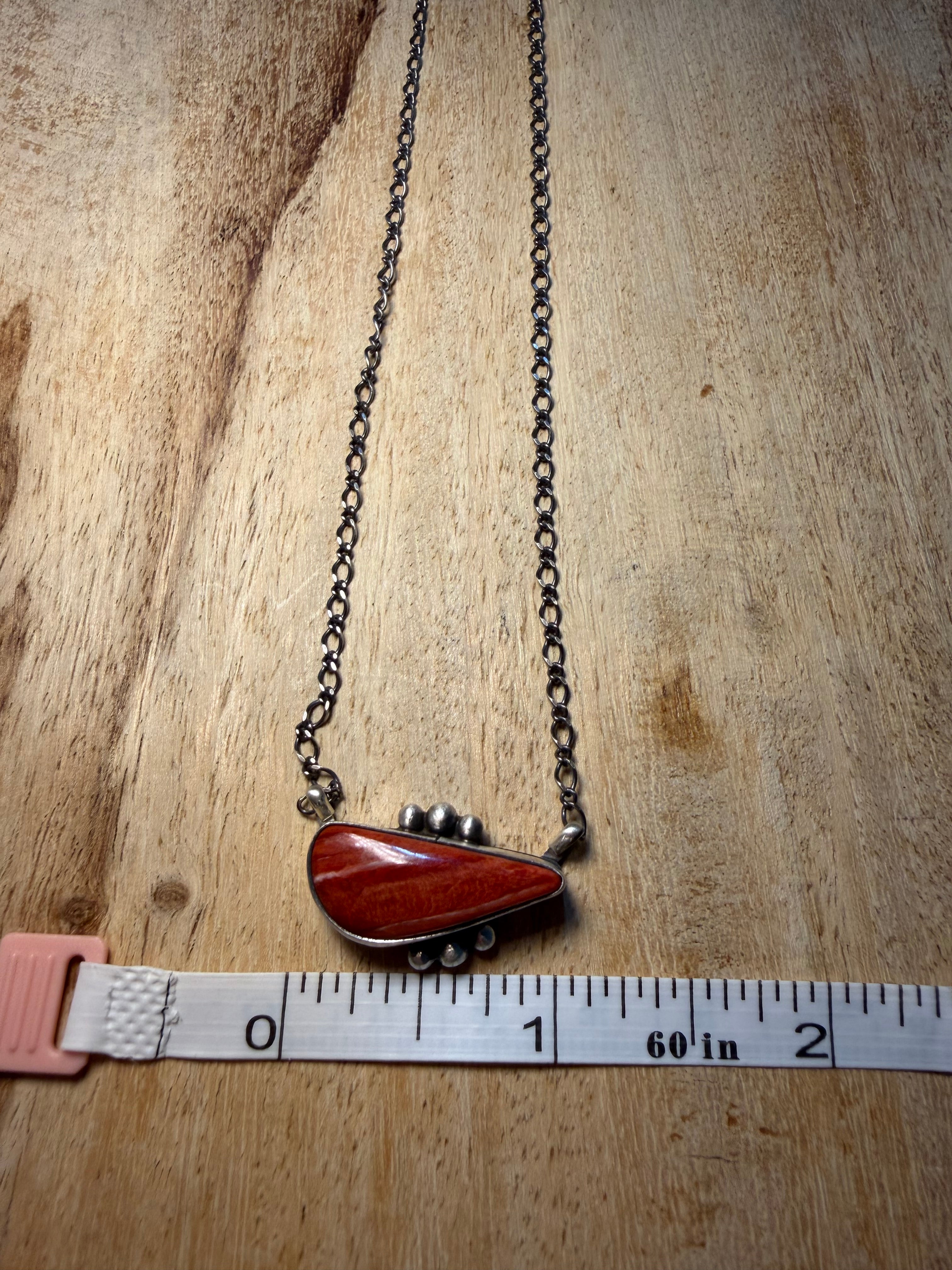 Navajo Made Red Spiny Necklace