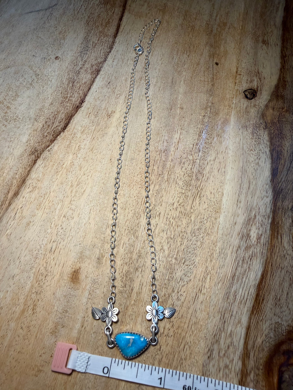 Blue Bird Turquoise Floral Necklace
