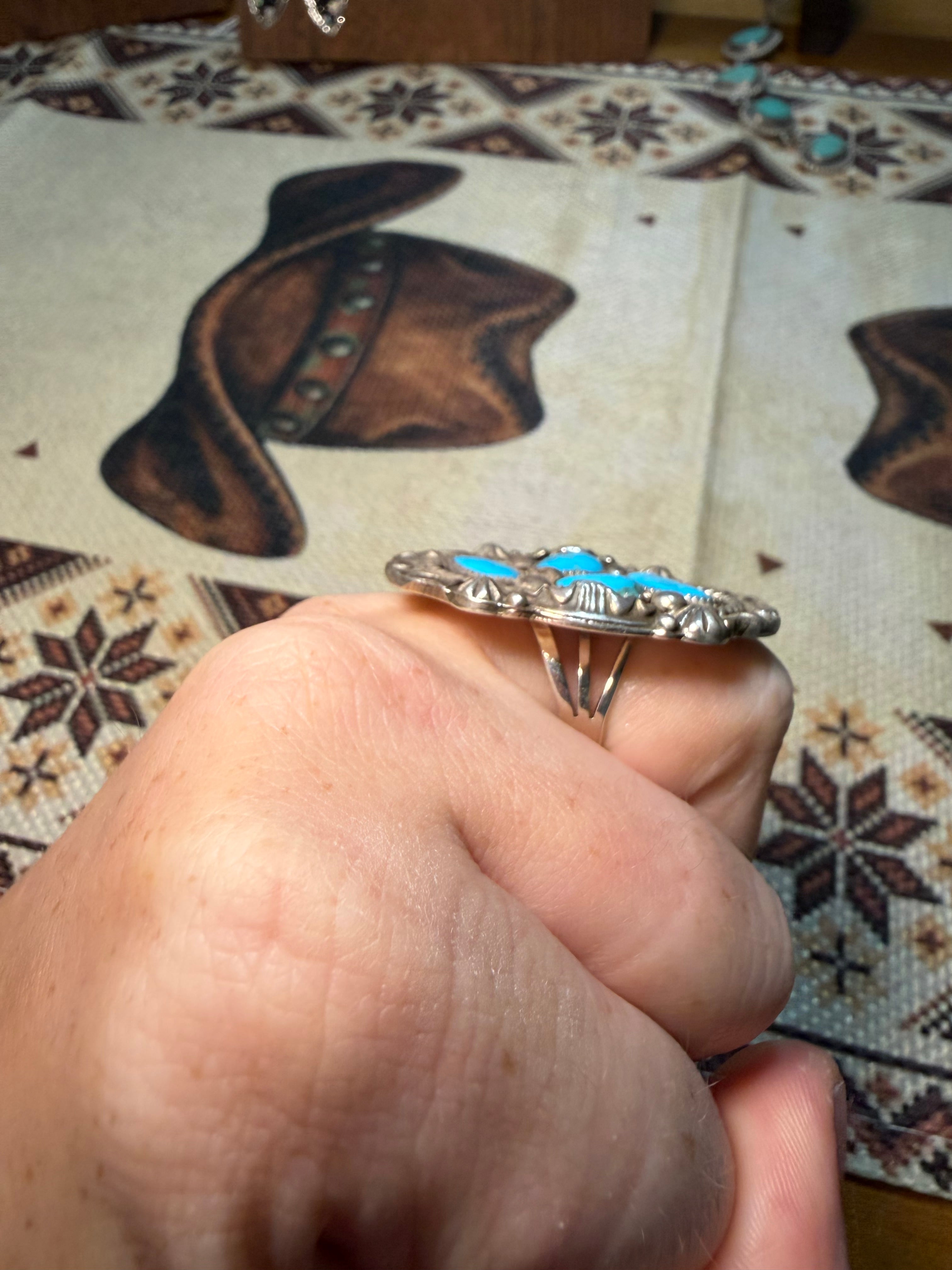 Navajo Made Chunky Turquoise Ring