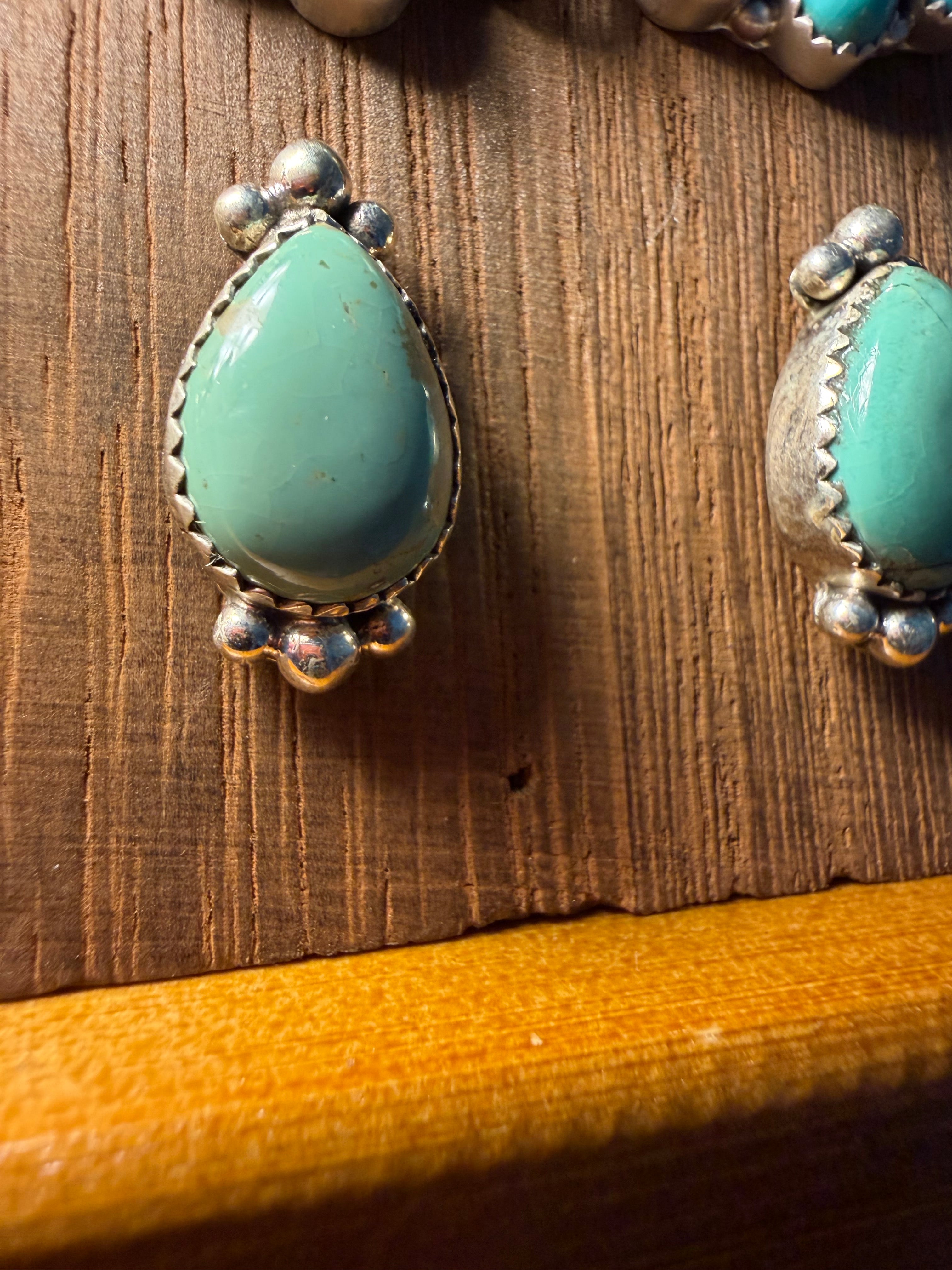 Turquoise and Sterling Silver Studs