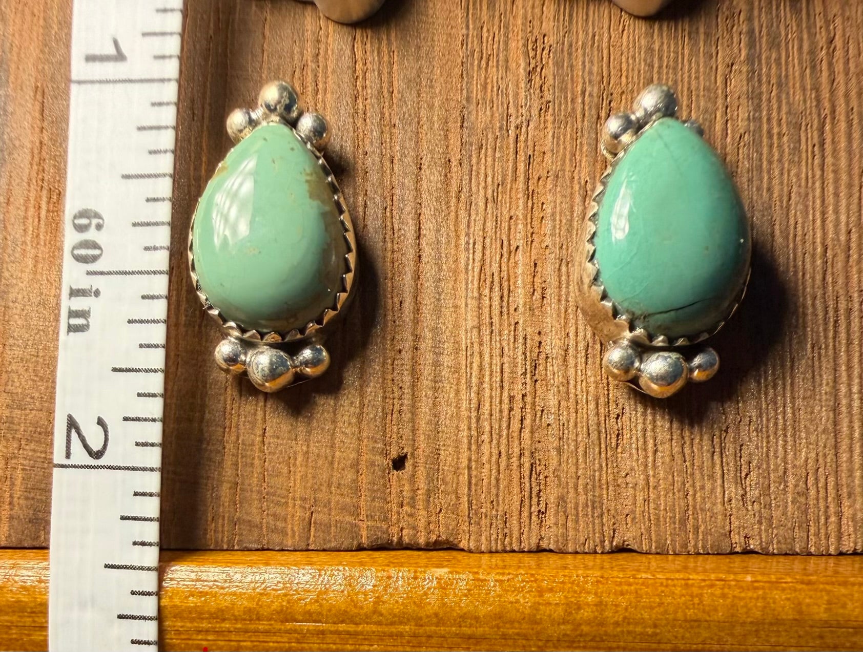 Turquoise and Sterling Silver Studs