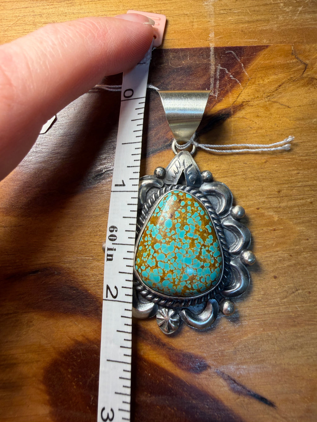 Navajo Made Mine #8 Turquoise Large Pendant