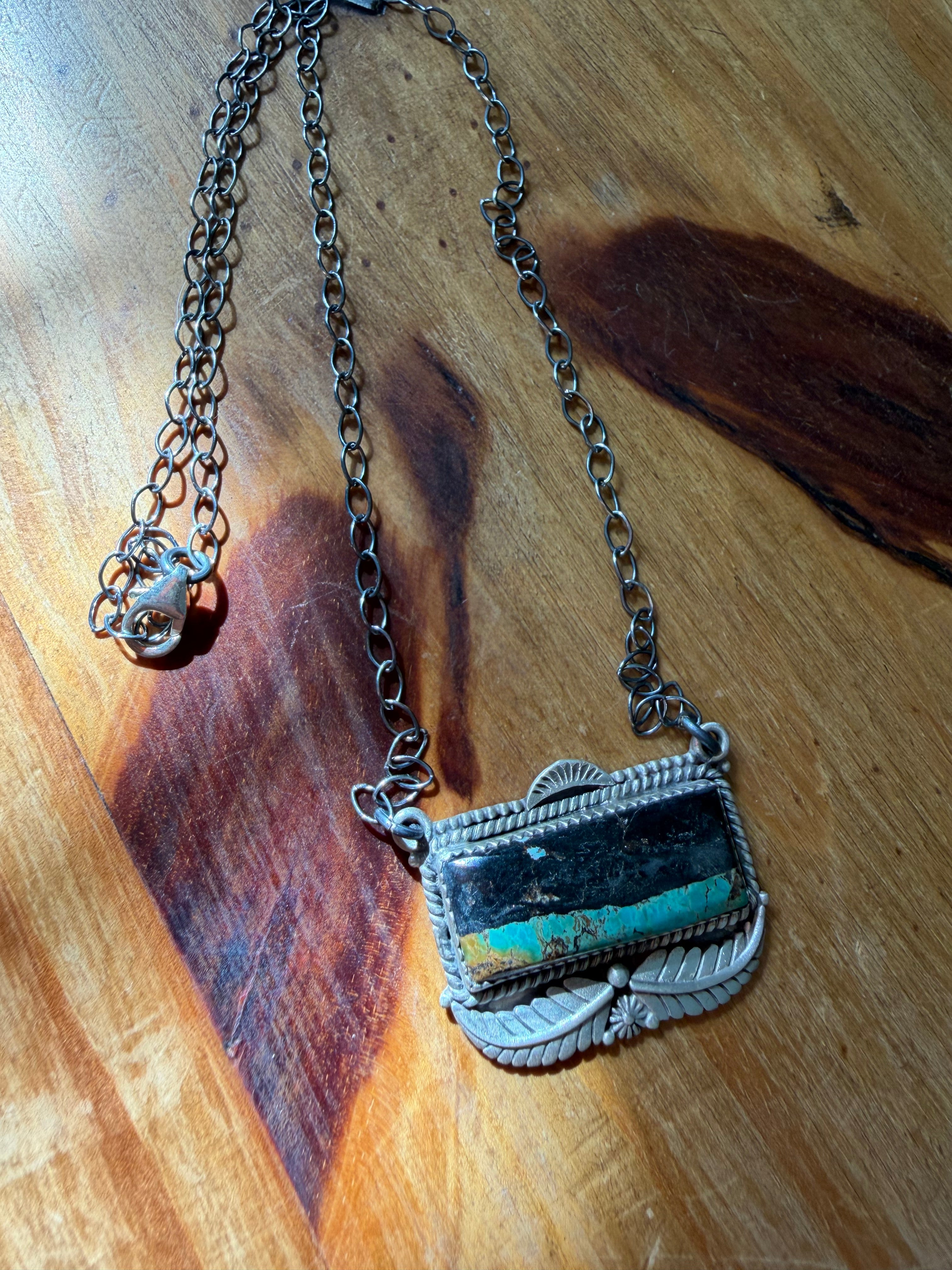Blackjack Turquoise Bar Necklace