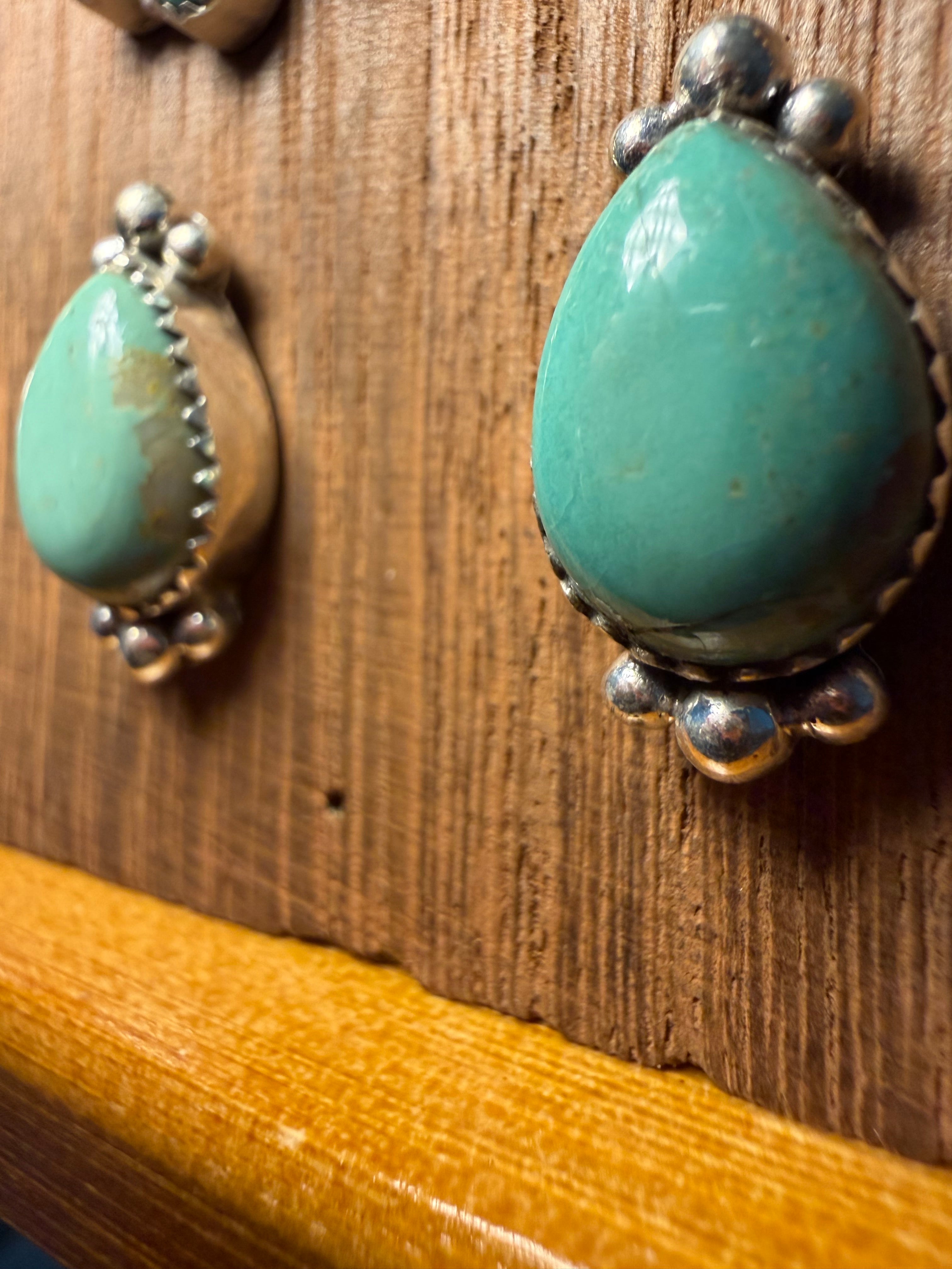 Turquoise and Sterling Silver Studs