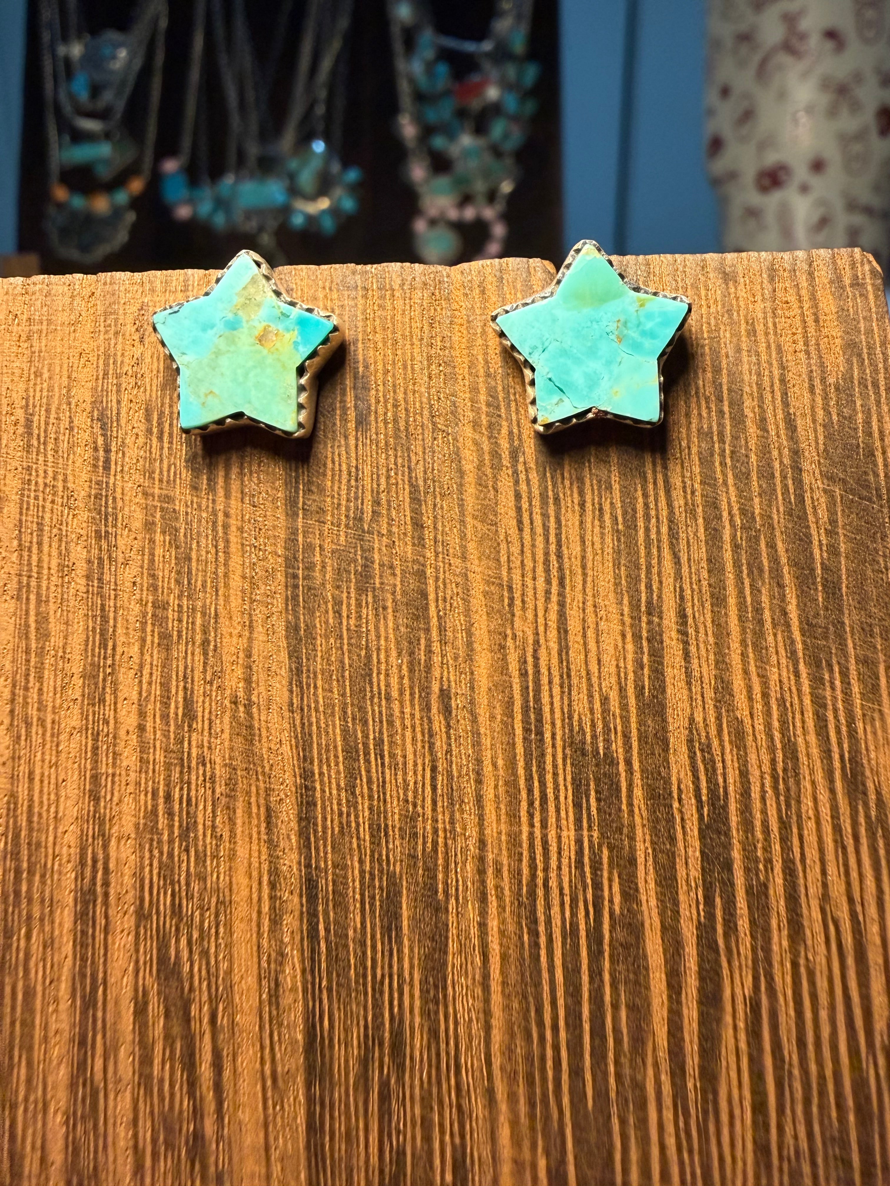 Mohave Turquoise Star Shaped Studs