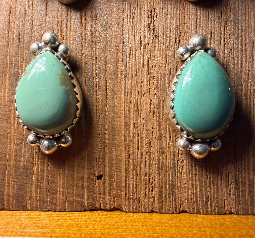 Turquoise and Sterling Silver Studs