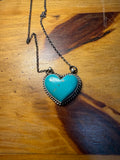 Larson Chee Navajo Heart Shaped Turquoise Necklace