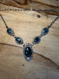 Ray Bennett Navajo Blackjack Turquoise Necklace