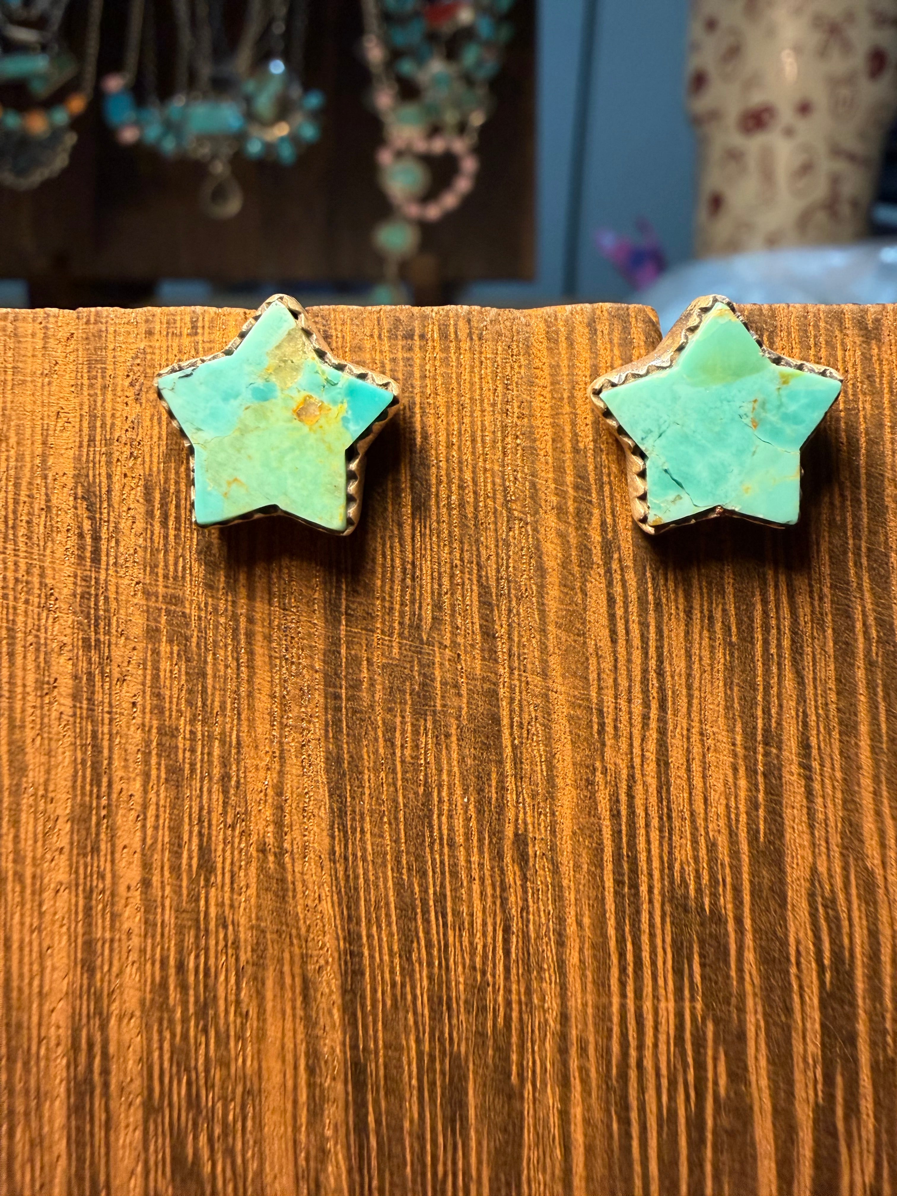 Mohave Turquoise Star Shaped Studs