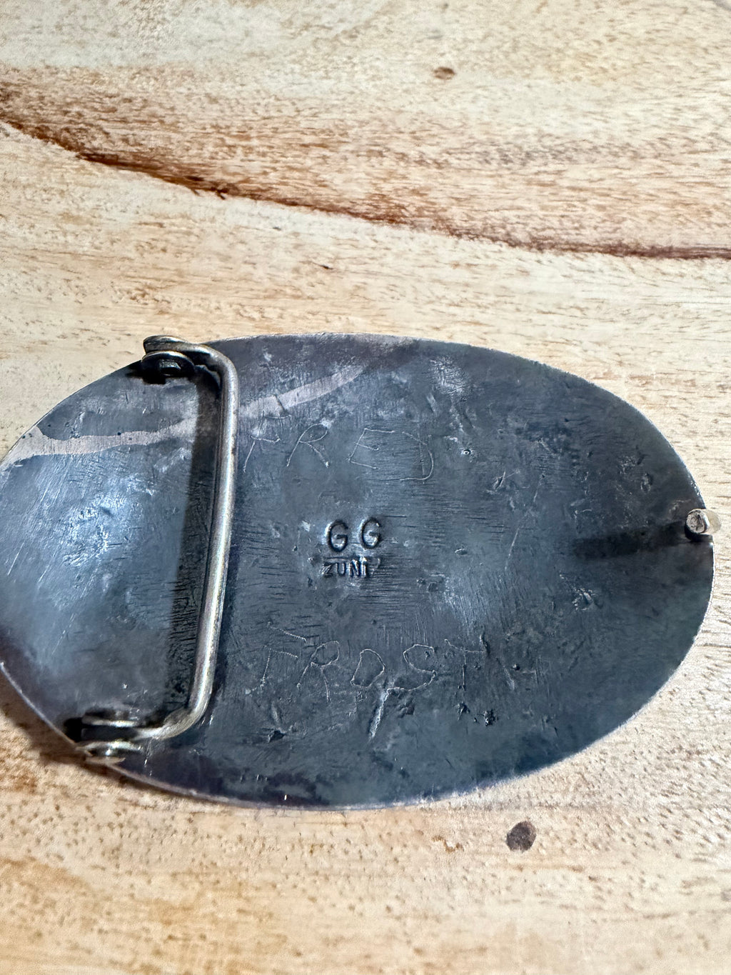 Zuni Made Gloria Garcia Turquoise Belt Buckle
