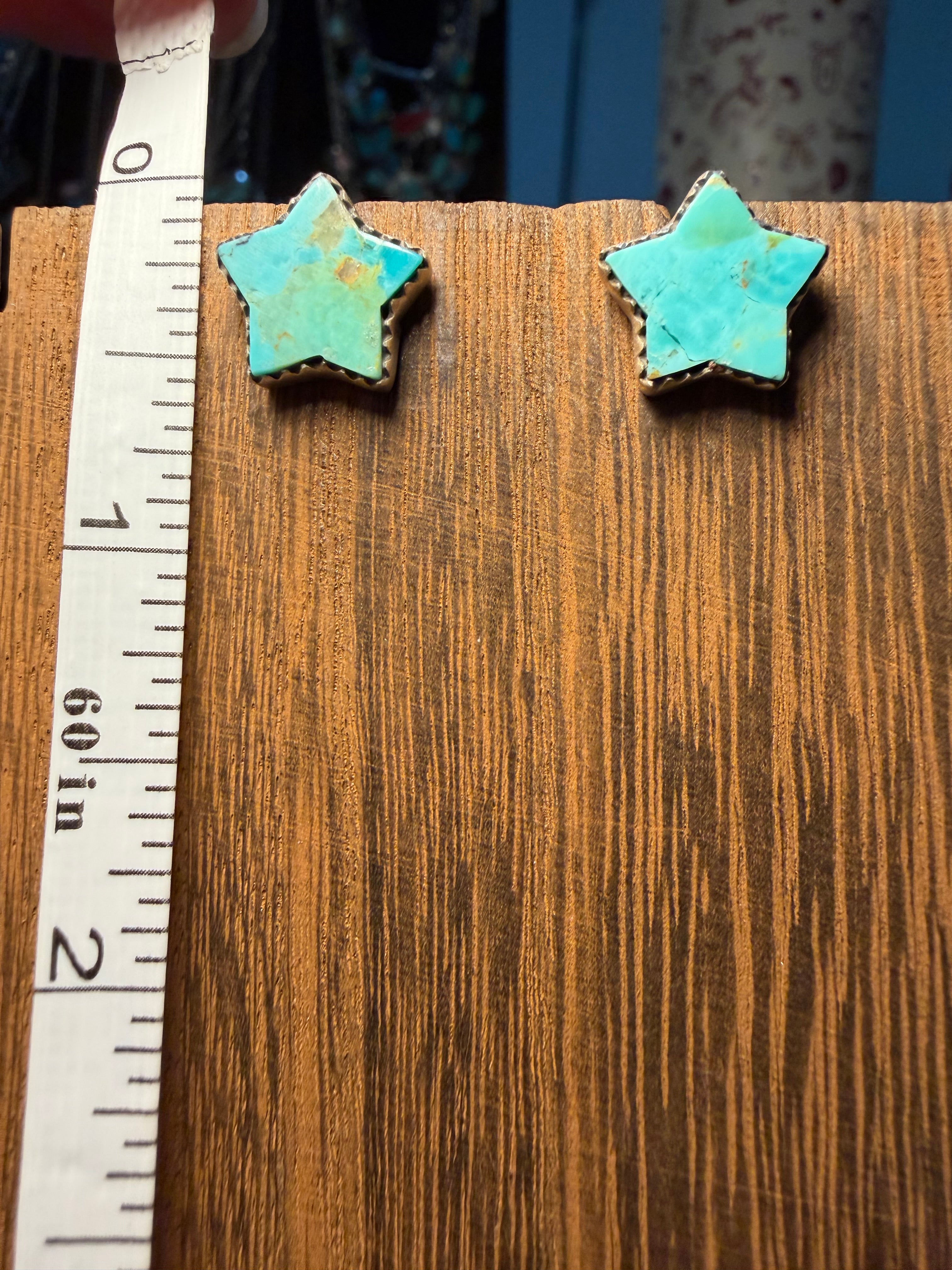 Mohave Turquoise Star Shaped Studs