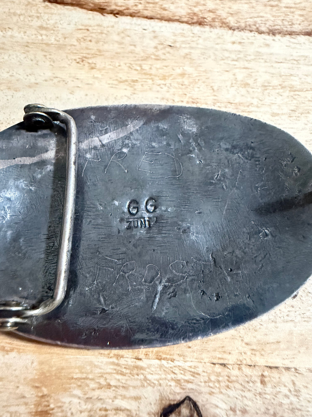Zuni Made Gloria Garcia Turquoise Belt Buckle