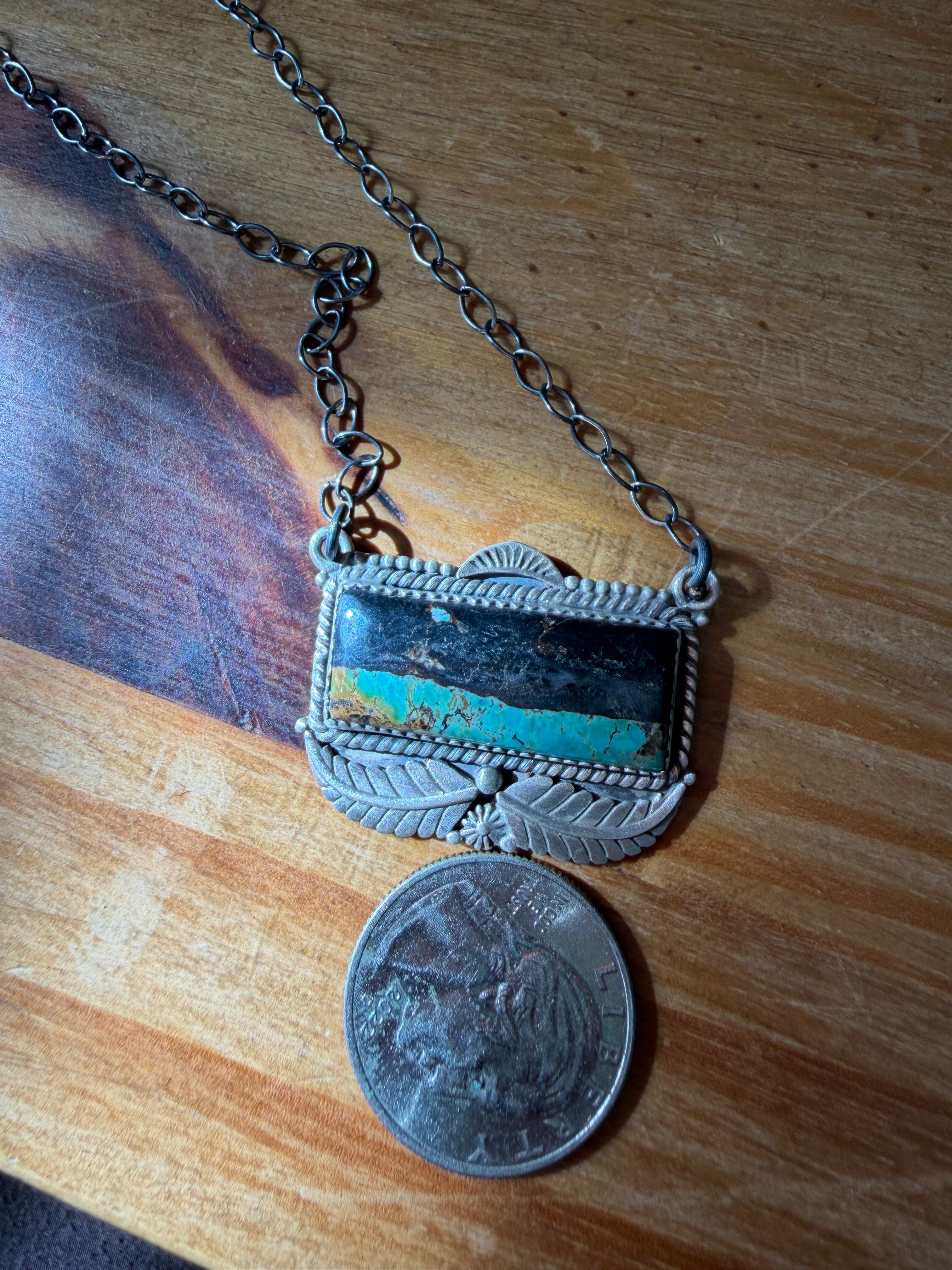 Blackjack Turquoise Bar Necklace