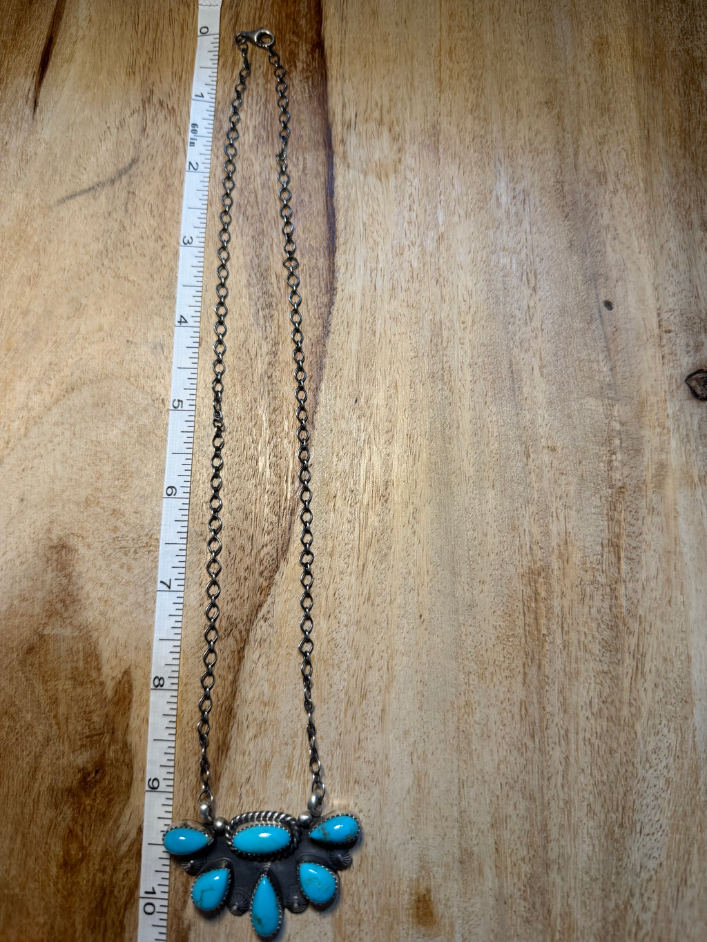 Native Half Cluster Turquoise Necklace