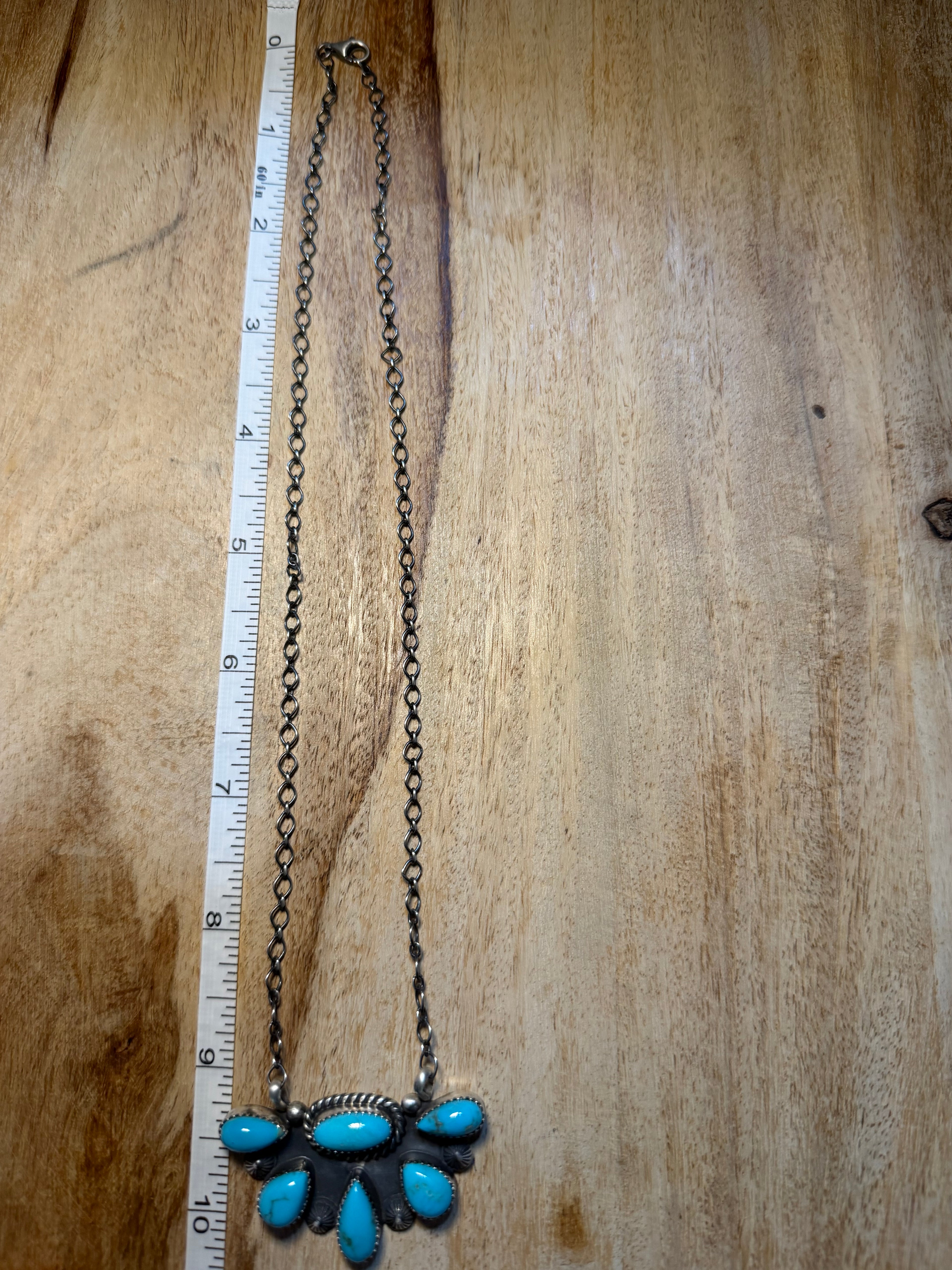 Native Half Cluster Turquoise Necklace