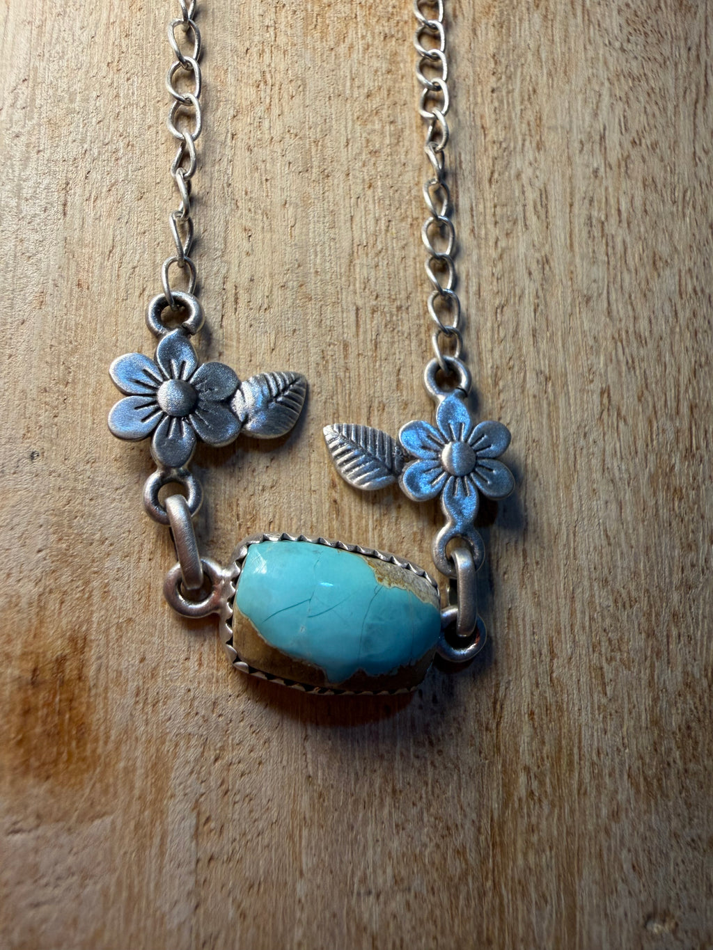 Royston Turquoise Dainty Flower Necklace
