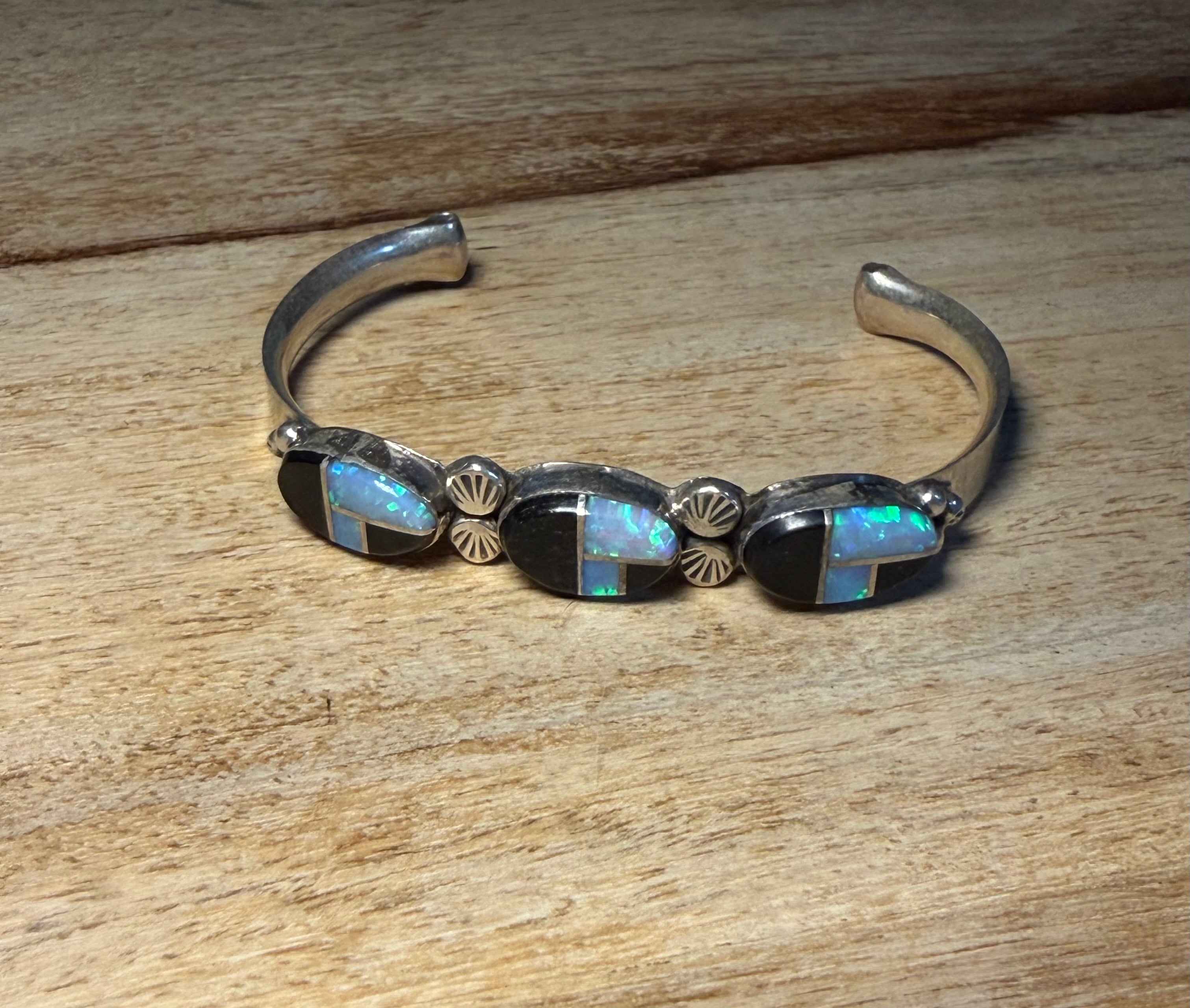 Onyx and Opal Native Cuff