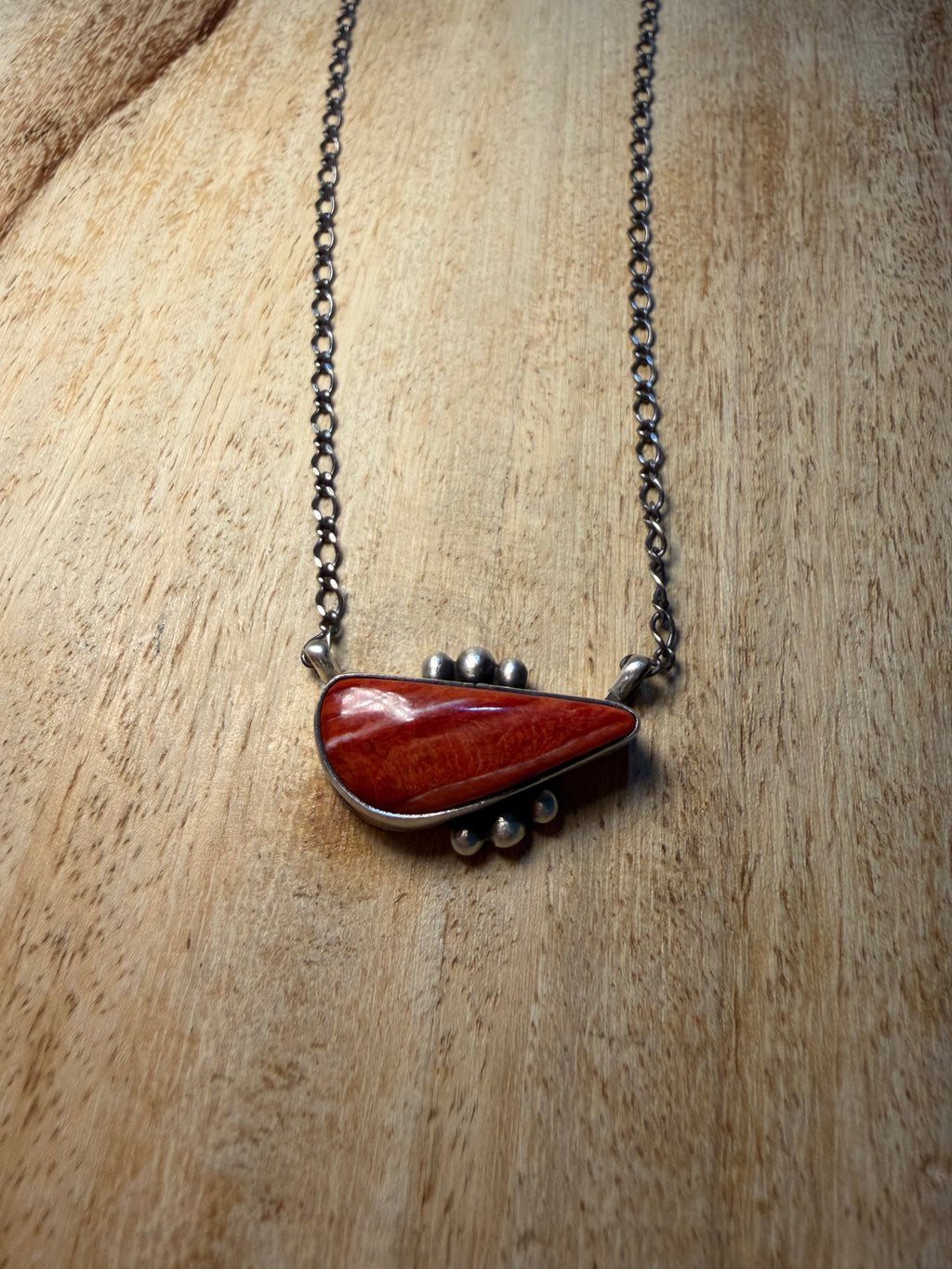 Navajo Made Red Spiny Necklace
