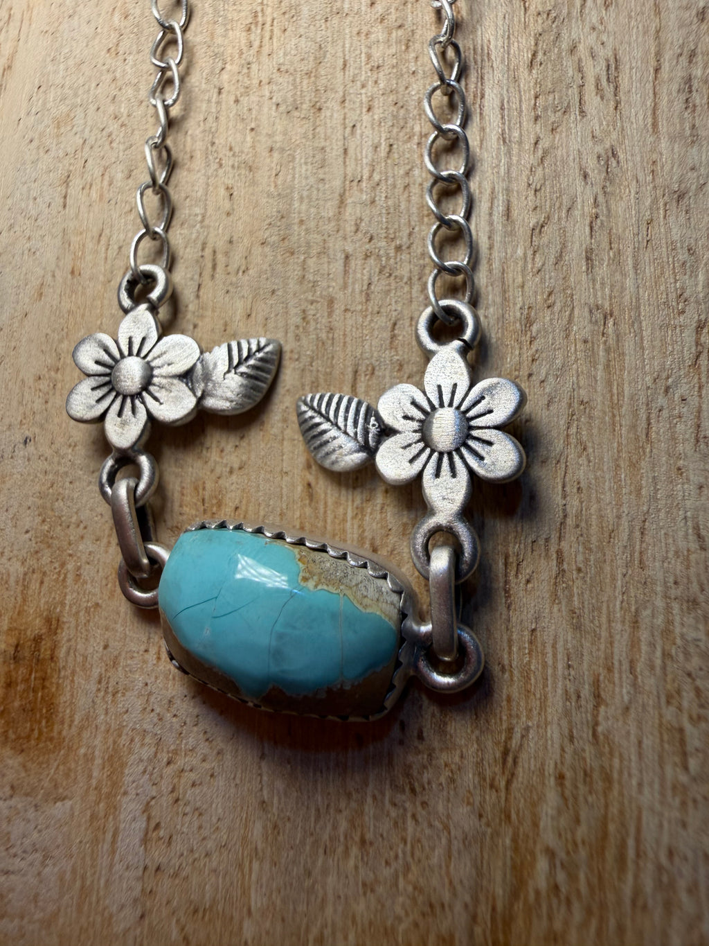 Royston Turquoise Dainty Flower Necklace