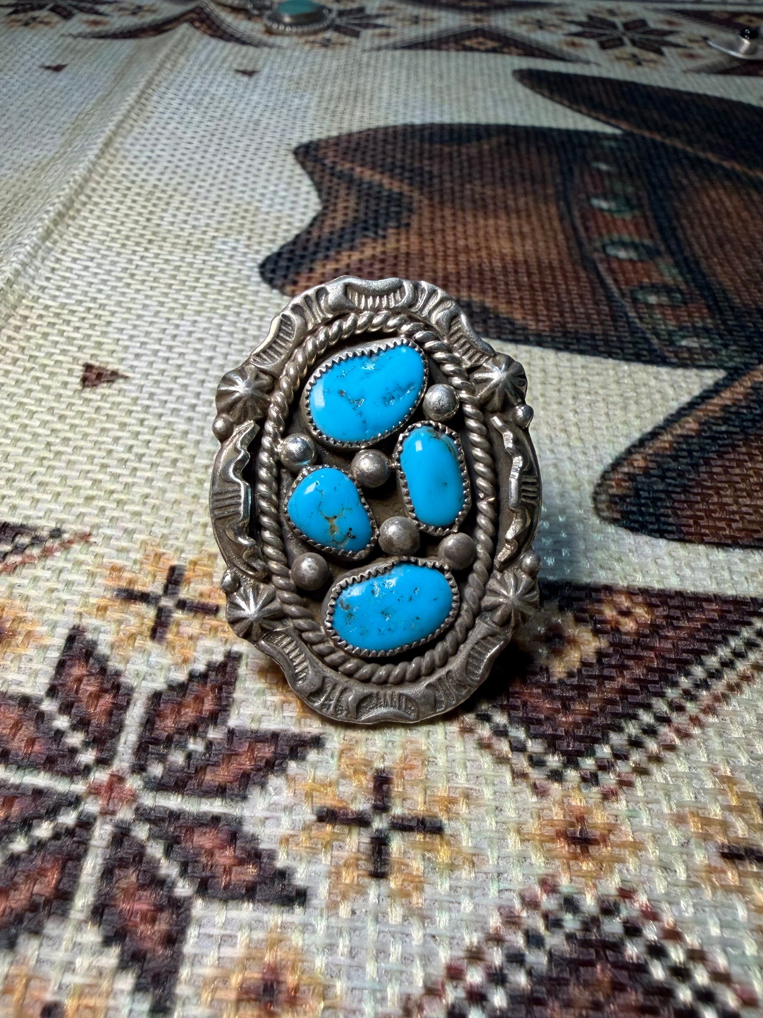Navajo Made Chunky Turquoise Ring
