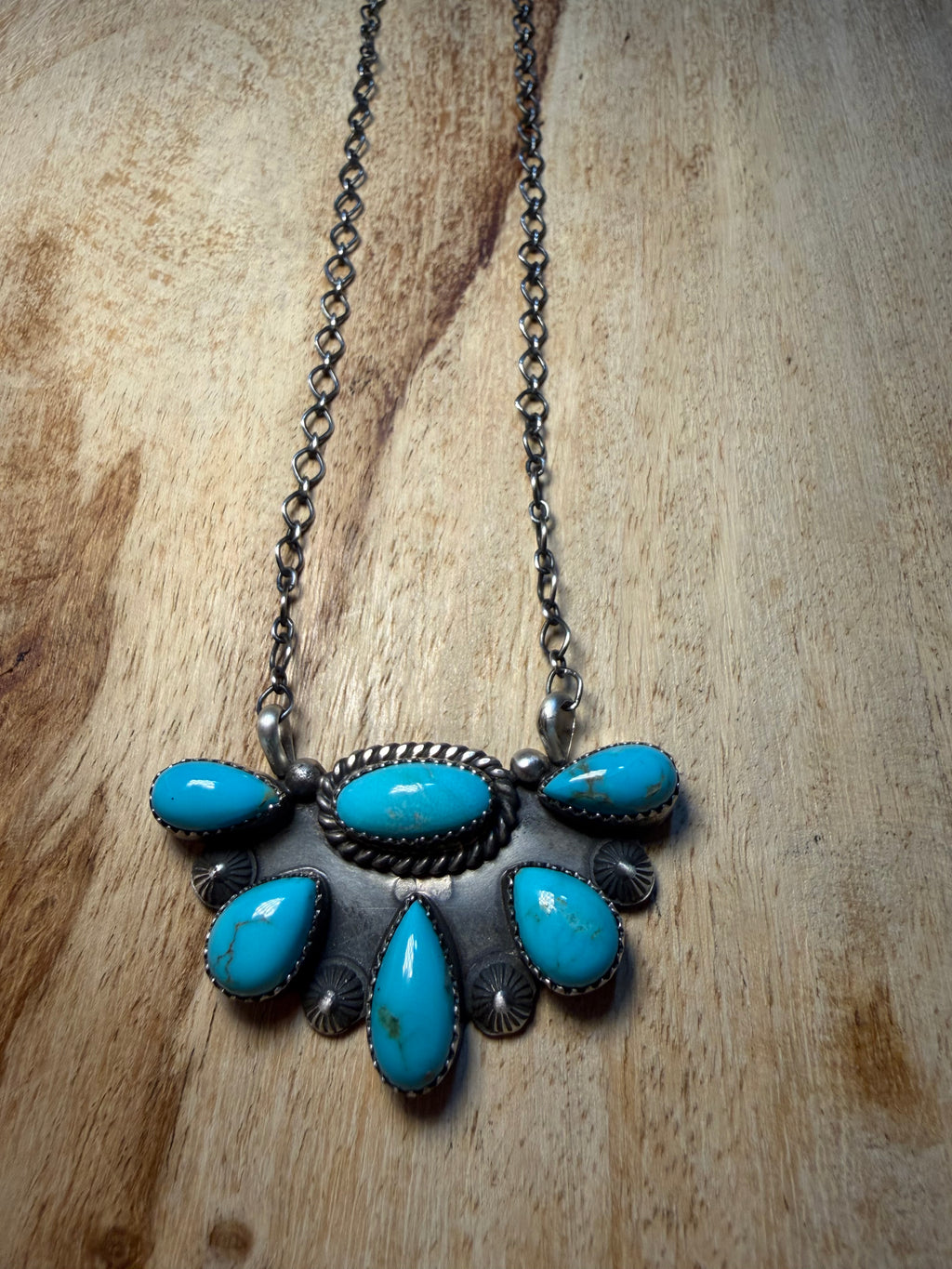 Native Half Cluster Turquoise Necklace