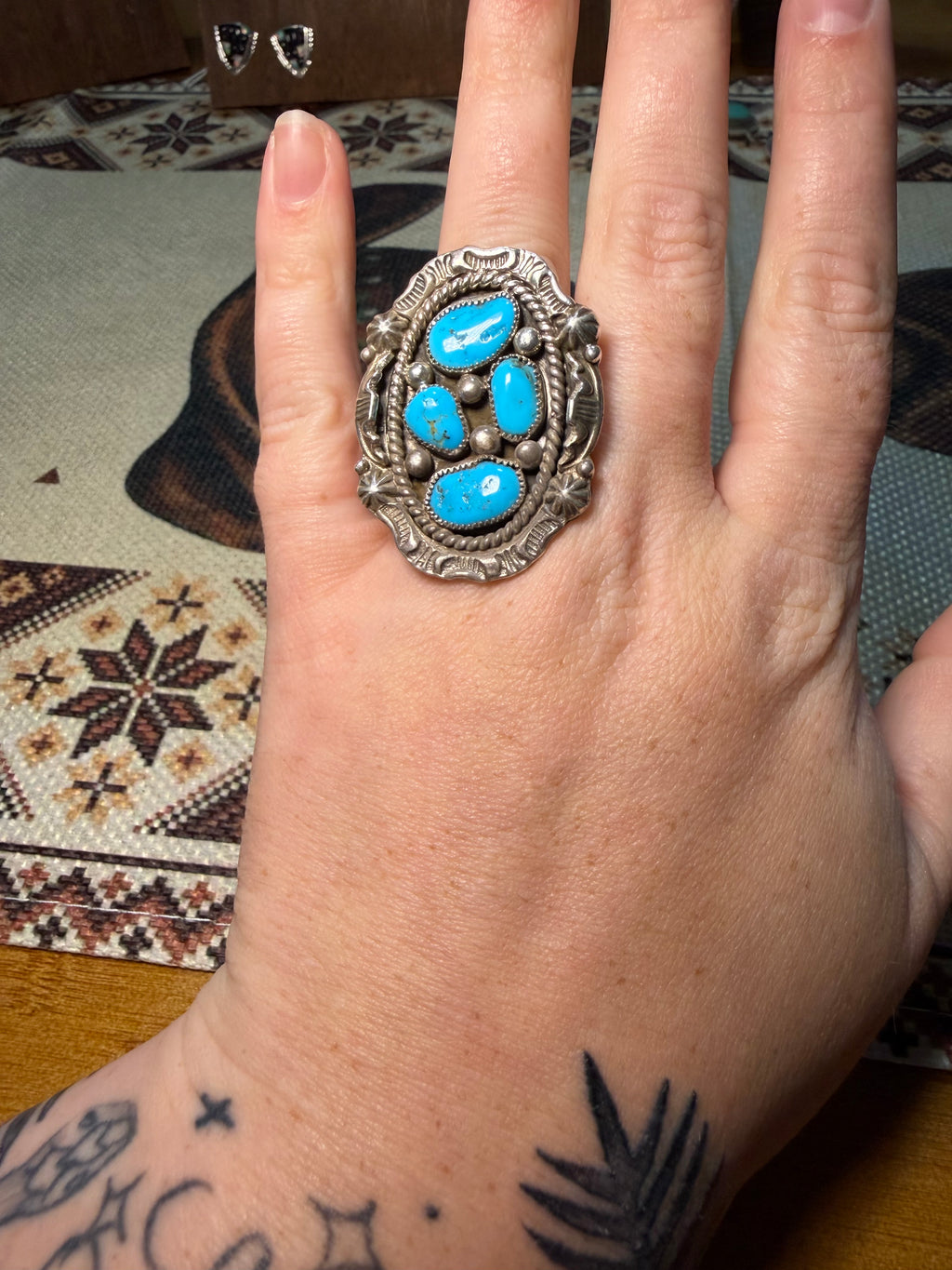 Navajo Made Chunky Turquoise Ring