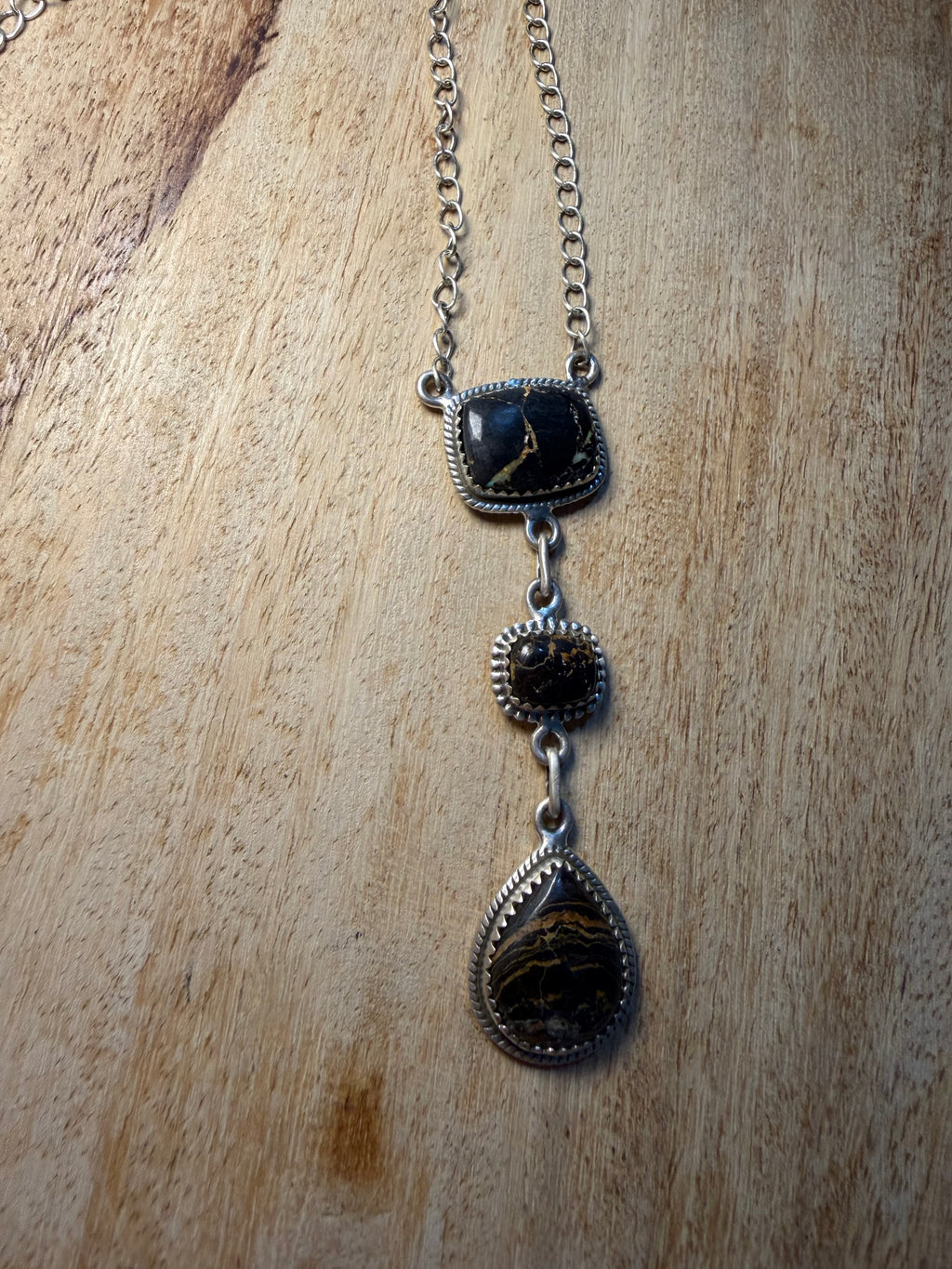 Blackjack Turquoise Lariat Necklace