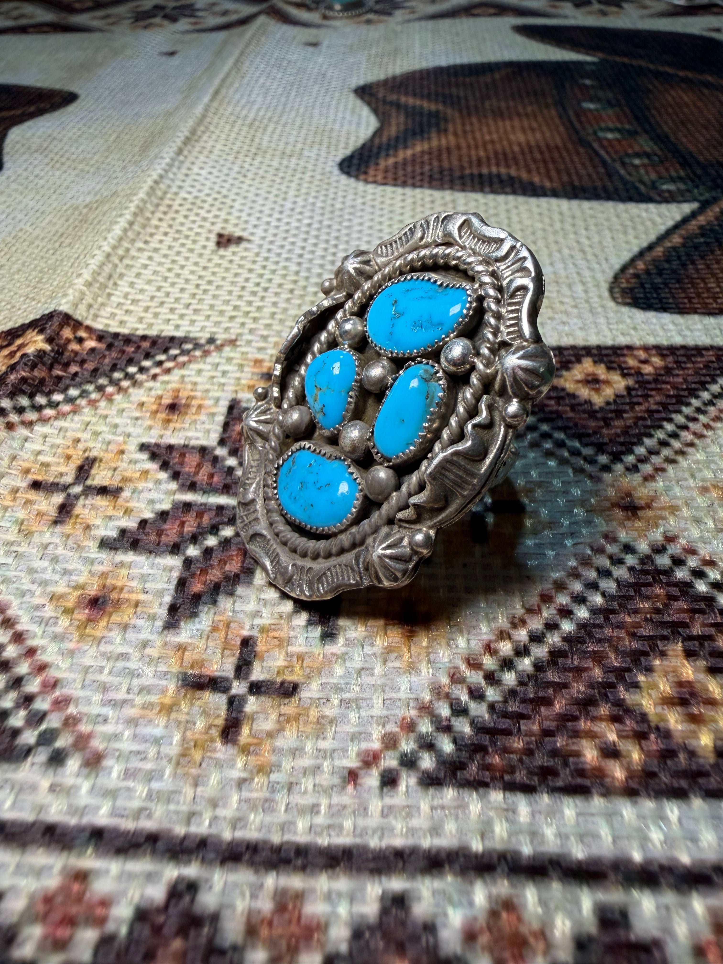 Navajo Made Chunky Turquoise Ring