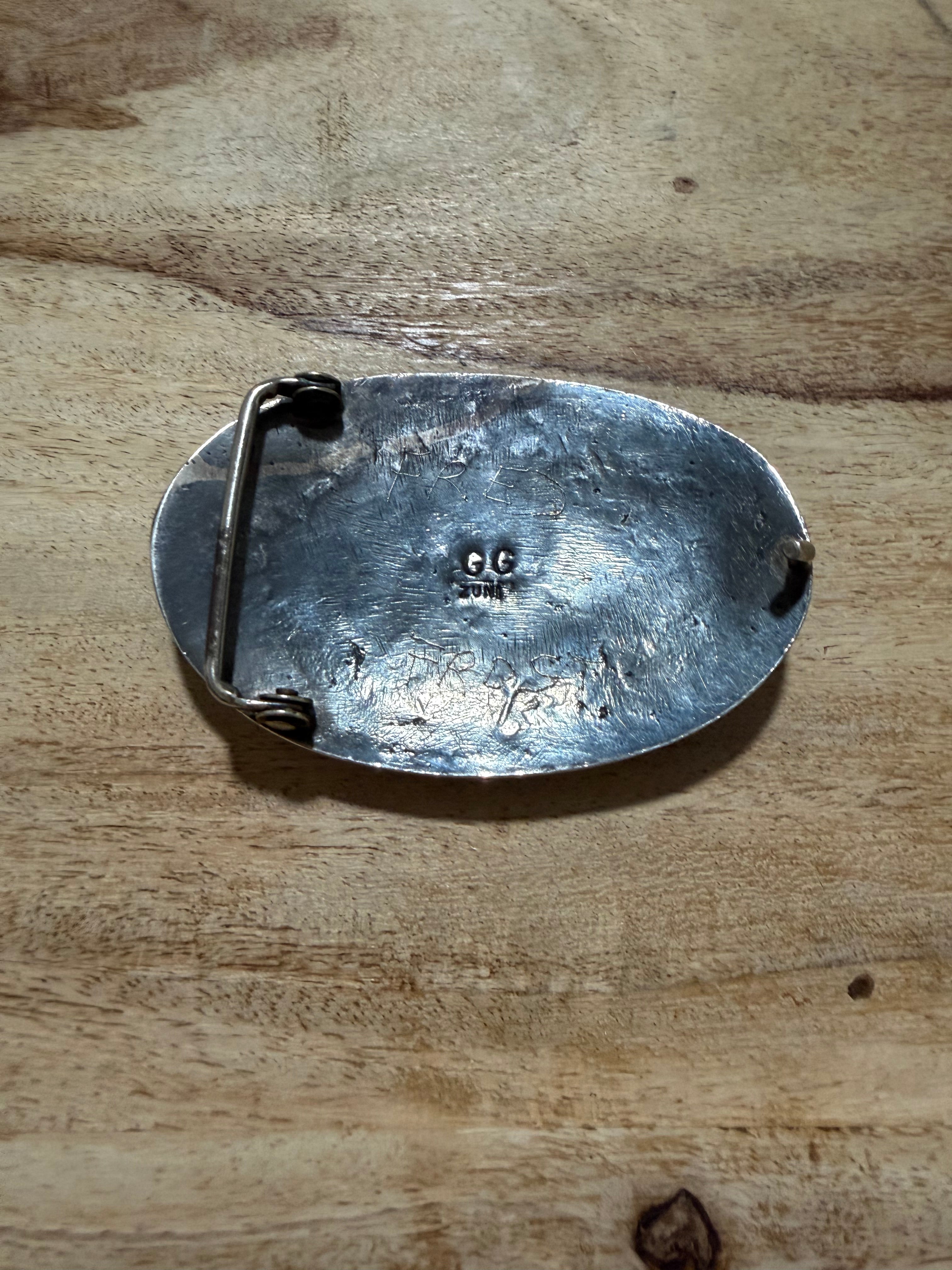 Zuni Made Gloria Garcia Turquoise Belt Buckle