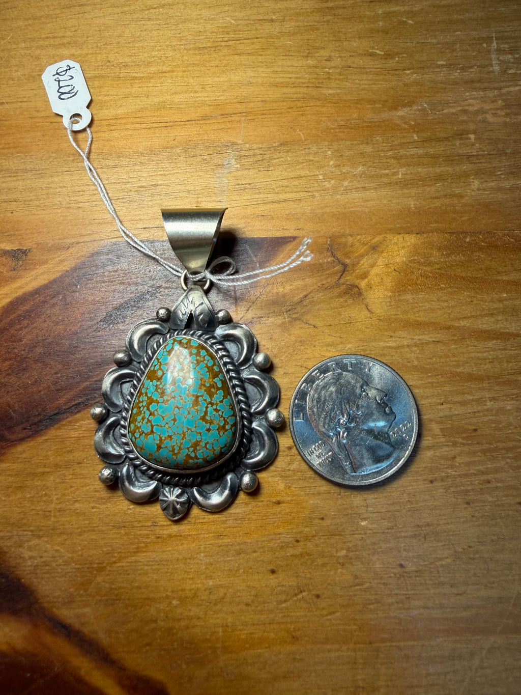Navajo Made Mine #8 Turquoise Large Pendant