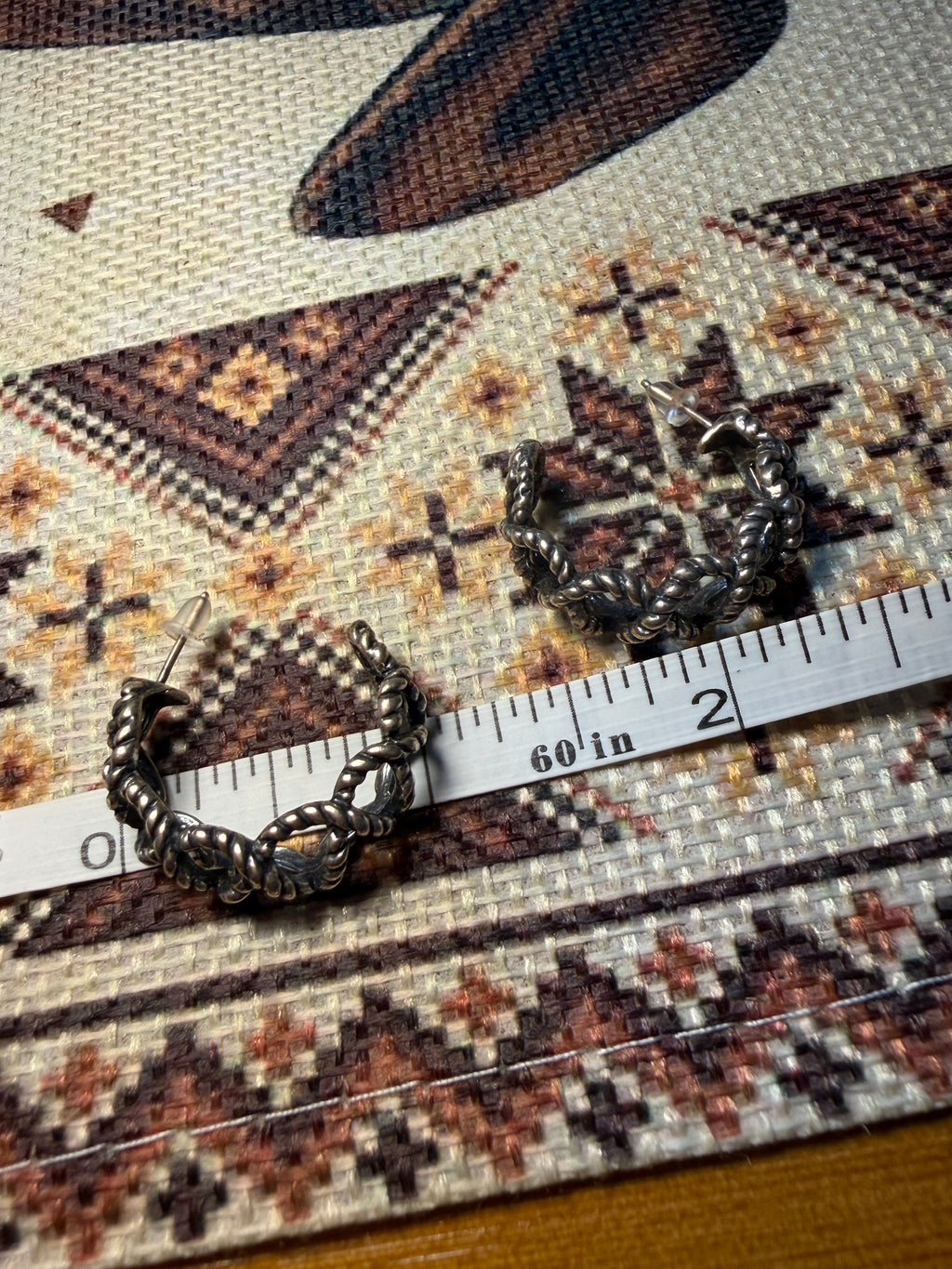 Twisted Rope Sterling Silver Hoops